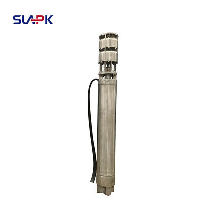 Robust salt water submersible pump for coastal aquaculture offering stable flow rates and head performance