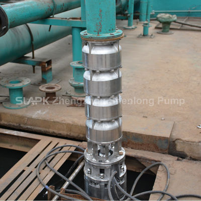 Robust salt water submersible pump for coastal aquaculture offering stable flow rates and head performance