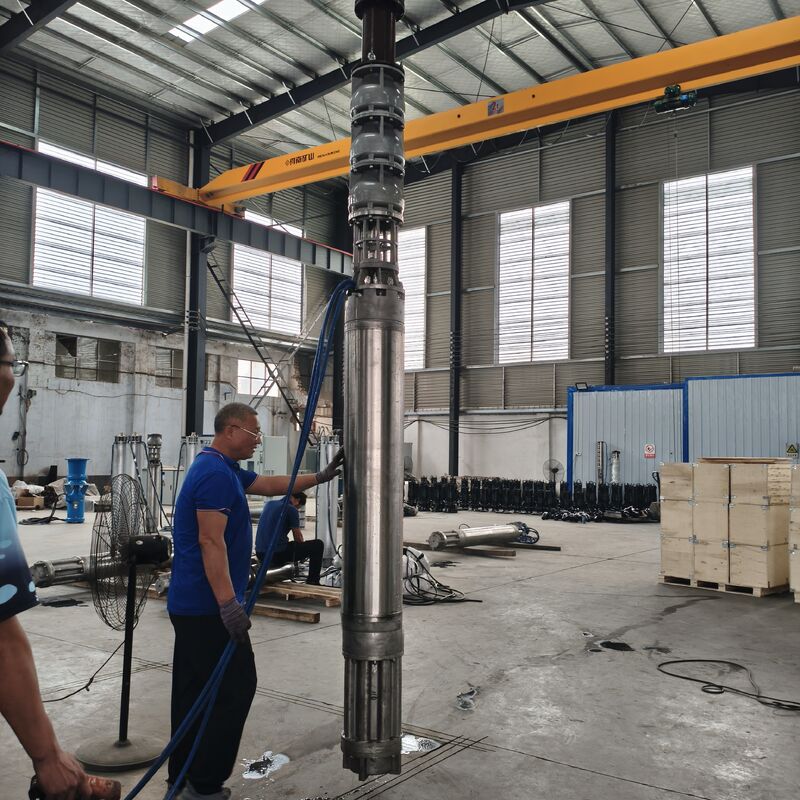 300QJH400-80/2-150KW স্টেইনলেস স্টীল গভীর কূপ নিমজ্জনযোগ্য পাম্প অফশোর প্ল্যাটফর্মের জন্য জারা প্রতিরোধী জল সরবরাহ সমাধান