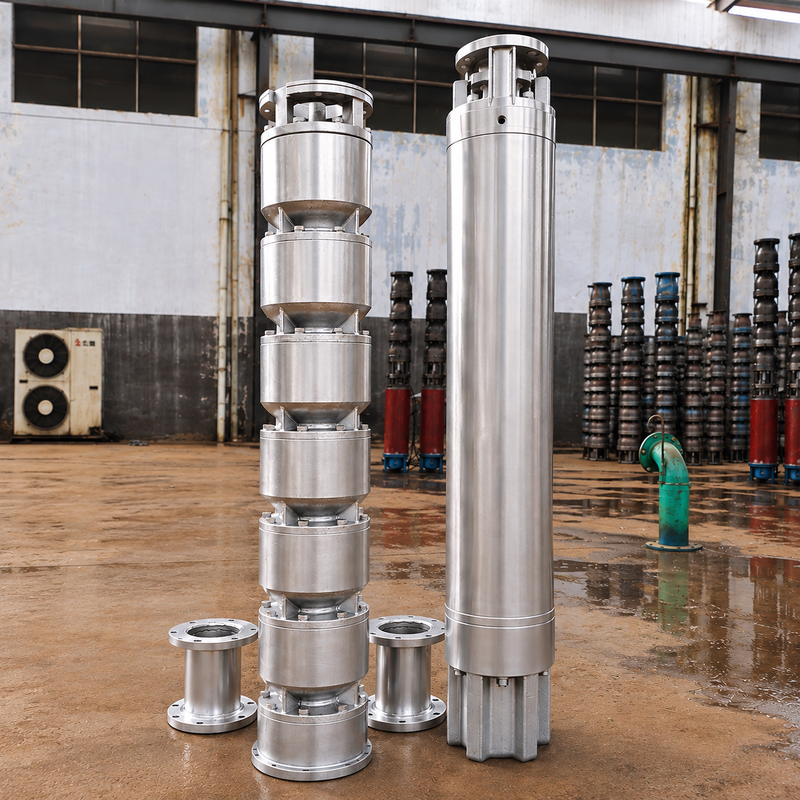 200QJH150-150-110kW স্টেইনলেস স্টীল গভীর কূপ পাম্প গভীর কূপ এবং ইঞ্জিনিয়ারিং জল সিস্টেমের জন্য উচ্চ প্রবাহ, উচ্চ মাথা পাম্পিং