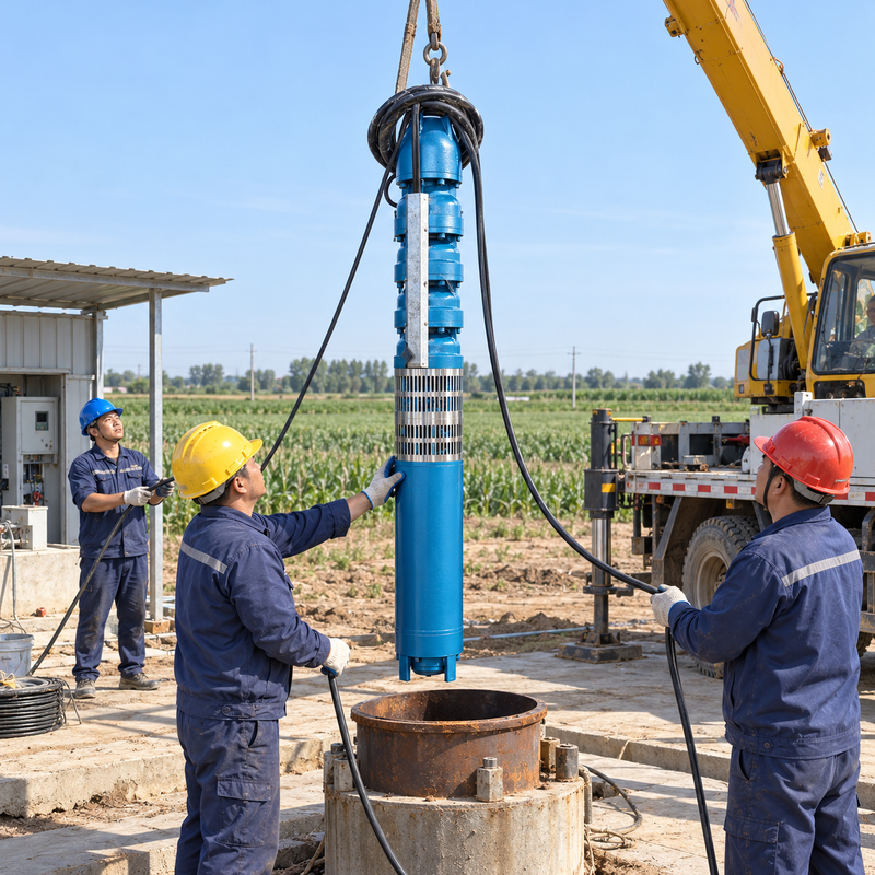 25kW Deep Well Submersible Pump with 58–68 m³/h Flow and 72–96 m Head for Submersible Borehole Pump Systems